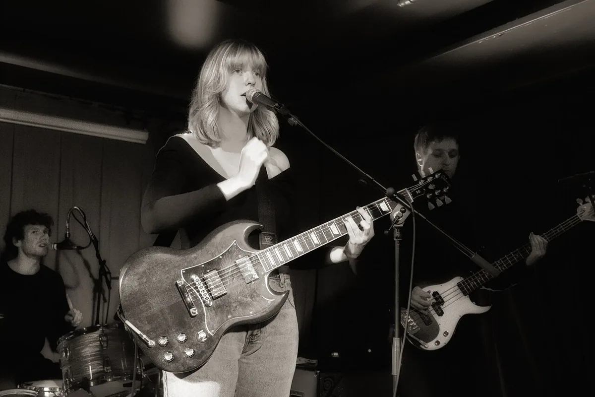 Slow Pulp performing live in an archival photograph